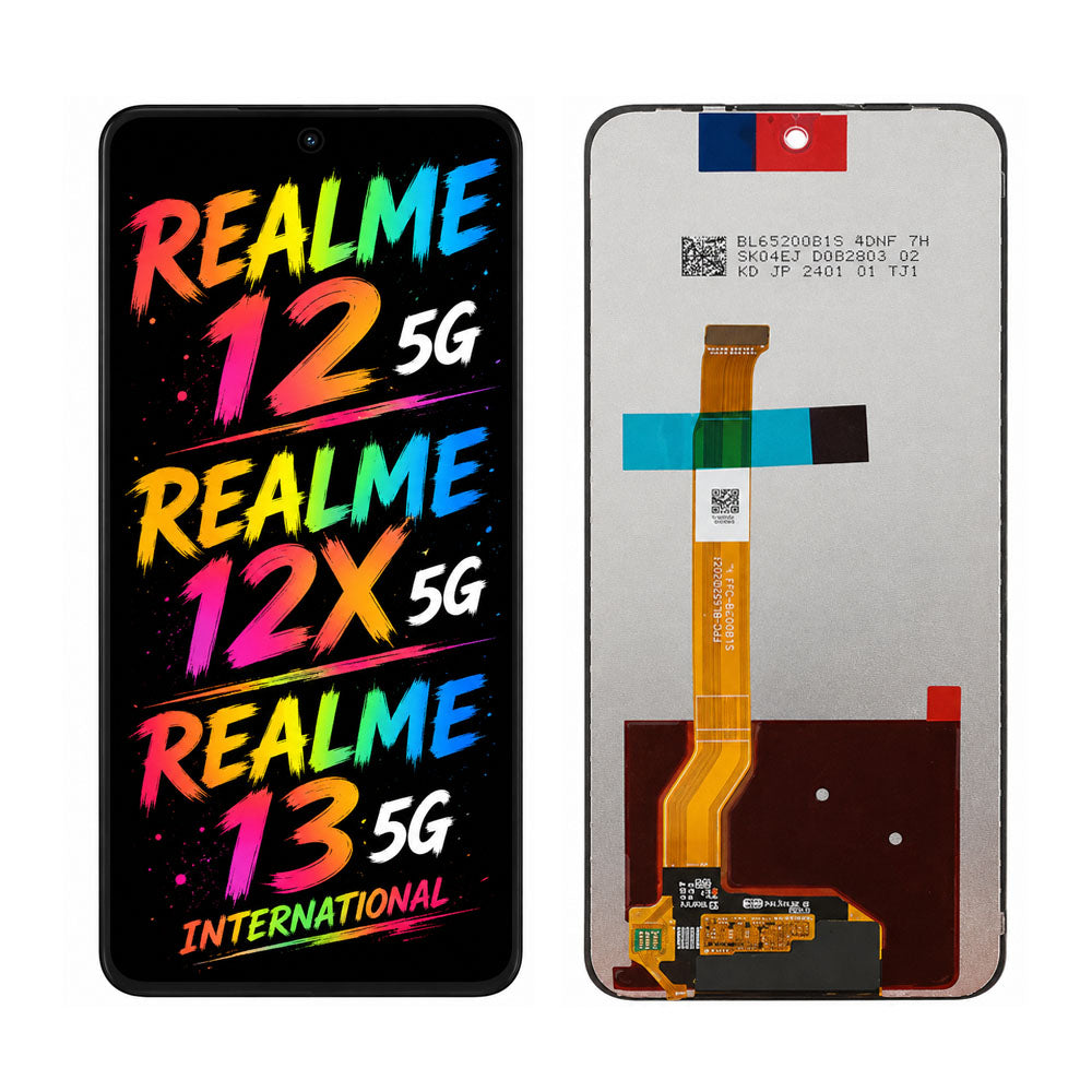 Compatible for Realme 12 5G / Realme 12X 5G / Realme 13 5G Screen Assembly Replacement – High Brightness & Vivid Color Display