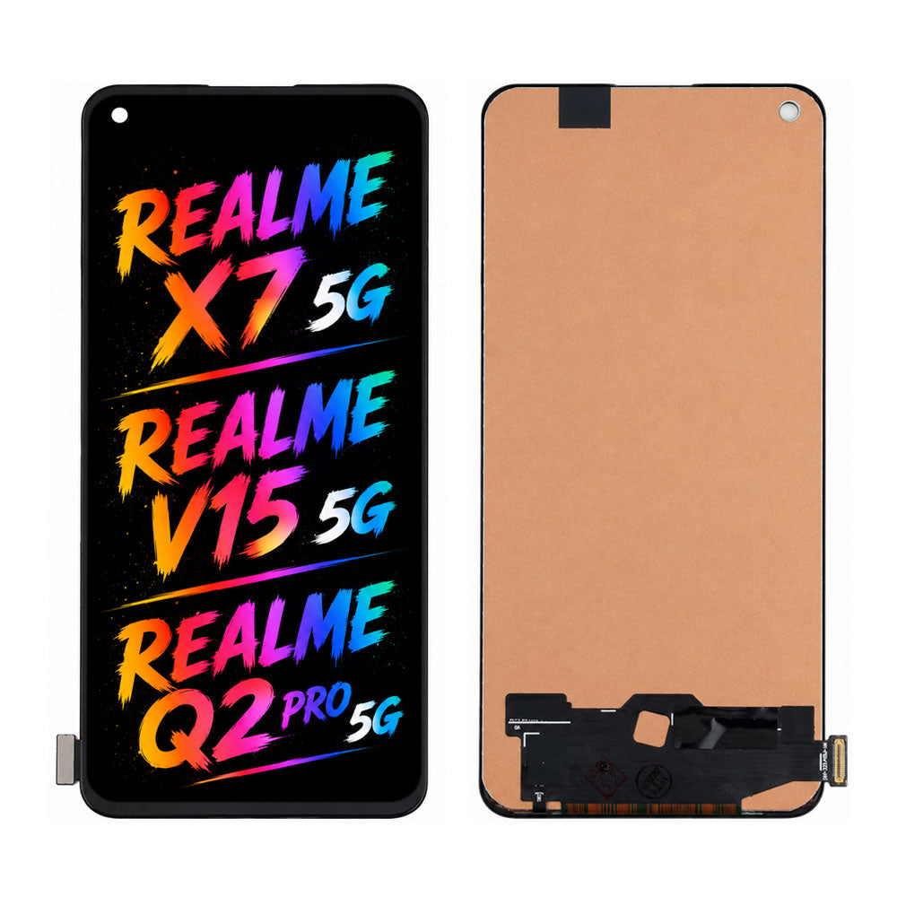 Compatible for Realme X7 5G / V15 5G / Q2 Pro 5G Screen Assembly Replacement – High Color Accuracy & Bright Display