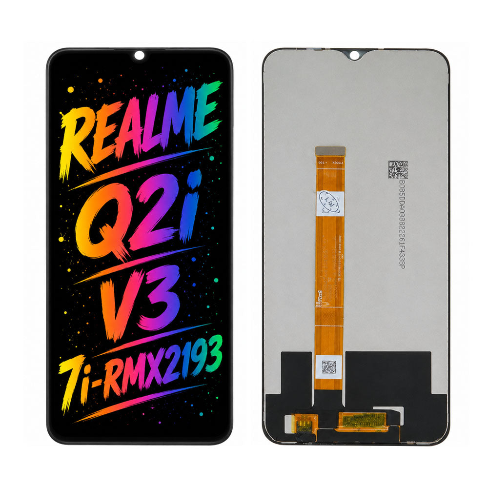 Compatible for Realme Q2i / V3 / 7i RMX2193 Screen Assembly Replacement – High Brightness & Clear Color Display