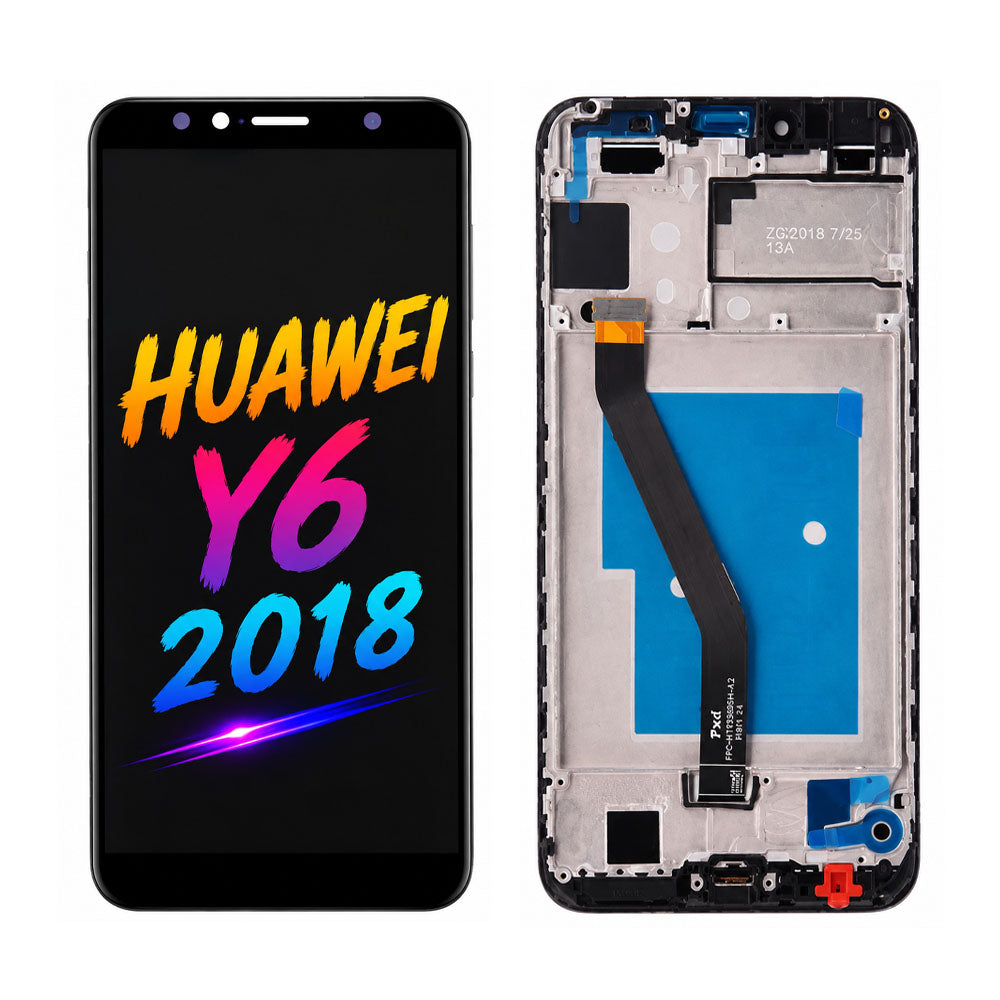 Huawei Y6 2018 LCD Screen Assembly – Original Pressed Replacement with Natural Colors & High Brightness Display