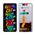 Compatible for Realme C67 4G / C75 4G / P3X 5G / Narzo 70X 5G Screen Assembly Replacement – High Brightness & Vivid Color Display