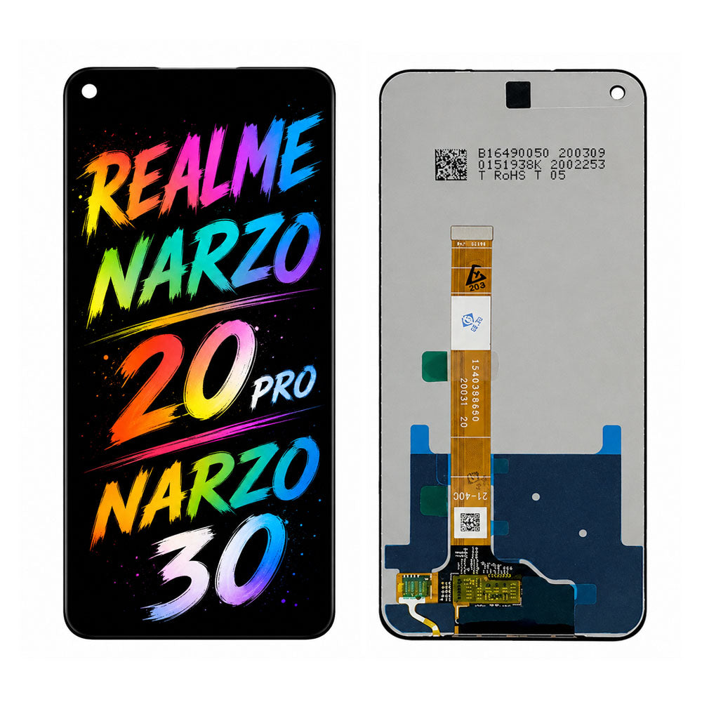 Compatible for Realme Narzo 20 Pro / Narzo 30 Screen Assembly Replacement – High Brightness & Clear Color Display