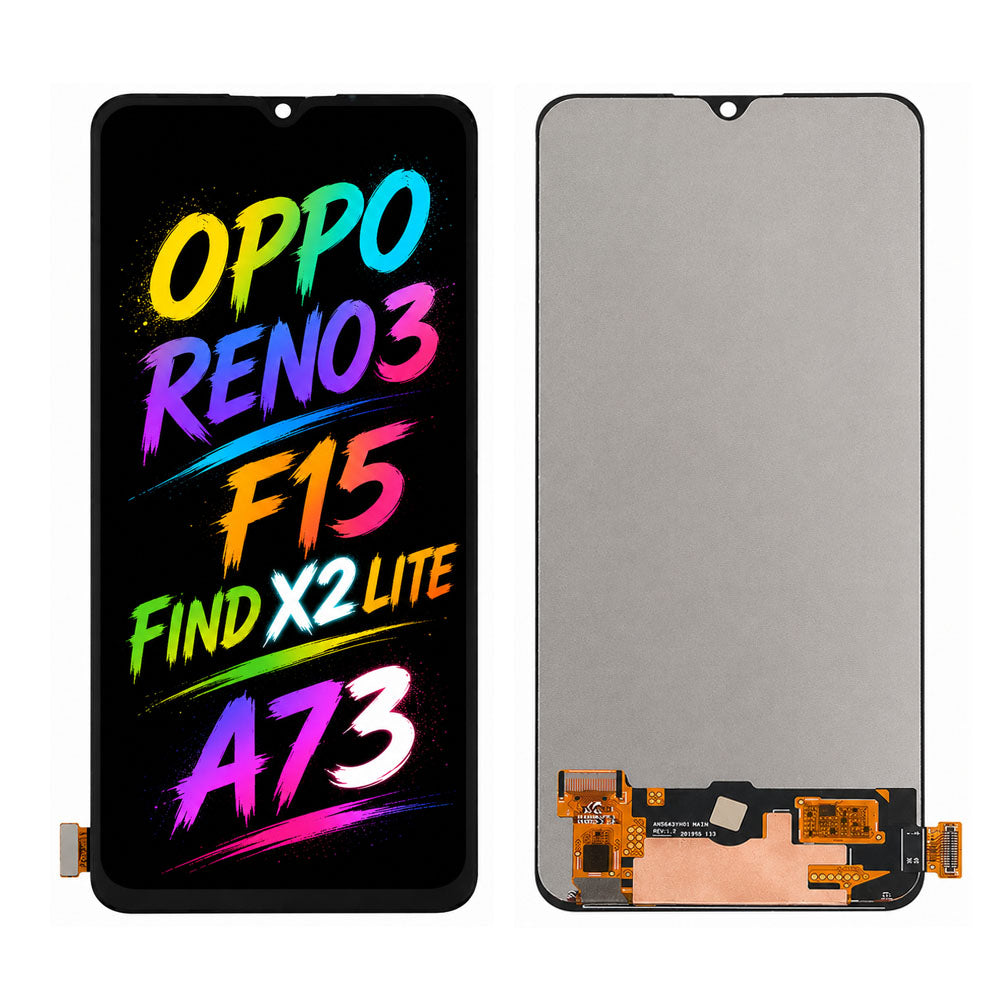Compatible for OPPO Reno3 / F15 / Find X2 Lite / A73 Screen Assembly Replacement – High Brightness & Vivid Color Display