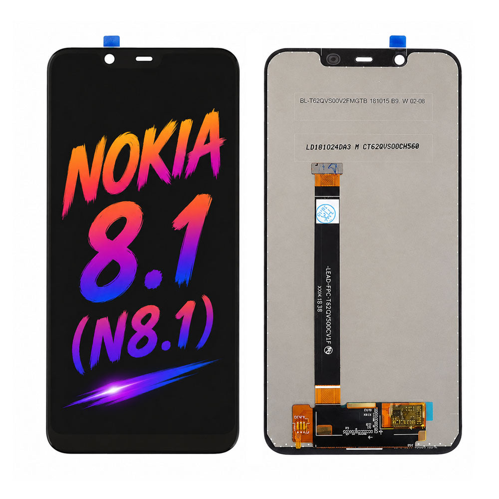 Nokia 8.1 (N8.1) Incell LCD Screen Assembly Replacement – Vivid Colors, High Brightness Display