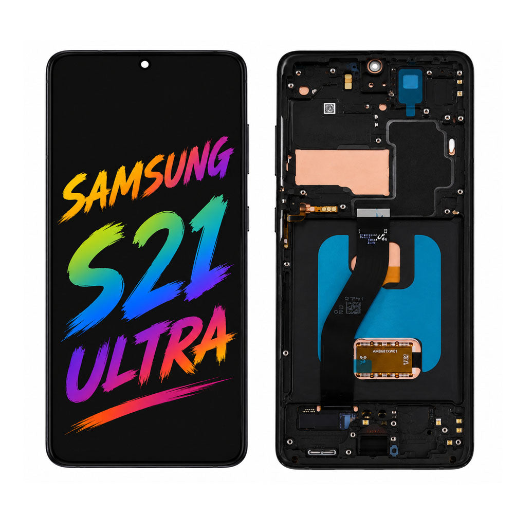 Samsung Galaxy S21 Ultra OLED Screen Replacement – Soft Flexible Display Assembly (G998)