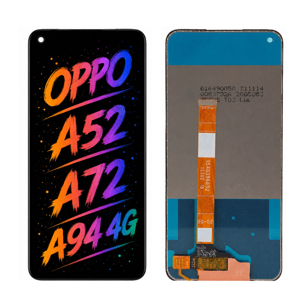 Compatible for OPPO A52 / A72 / A92 4G Screen Assembly Replacement – High Brightness & Clear Color Display