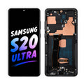 Original Samsung Galaxy S20 Ultra G988 AMOLED Display Combo with Frame Complete Screen Replacement Touch Digitizer Module OEM Quality Repair Unit