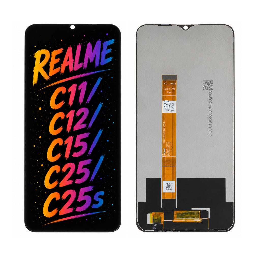 Compatible for Realme C11 / C12 / C15 / C25 / C25s Screen Assembly Replacement – High Brightness & Clear Color Display