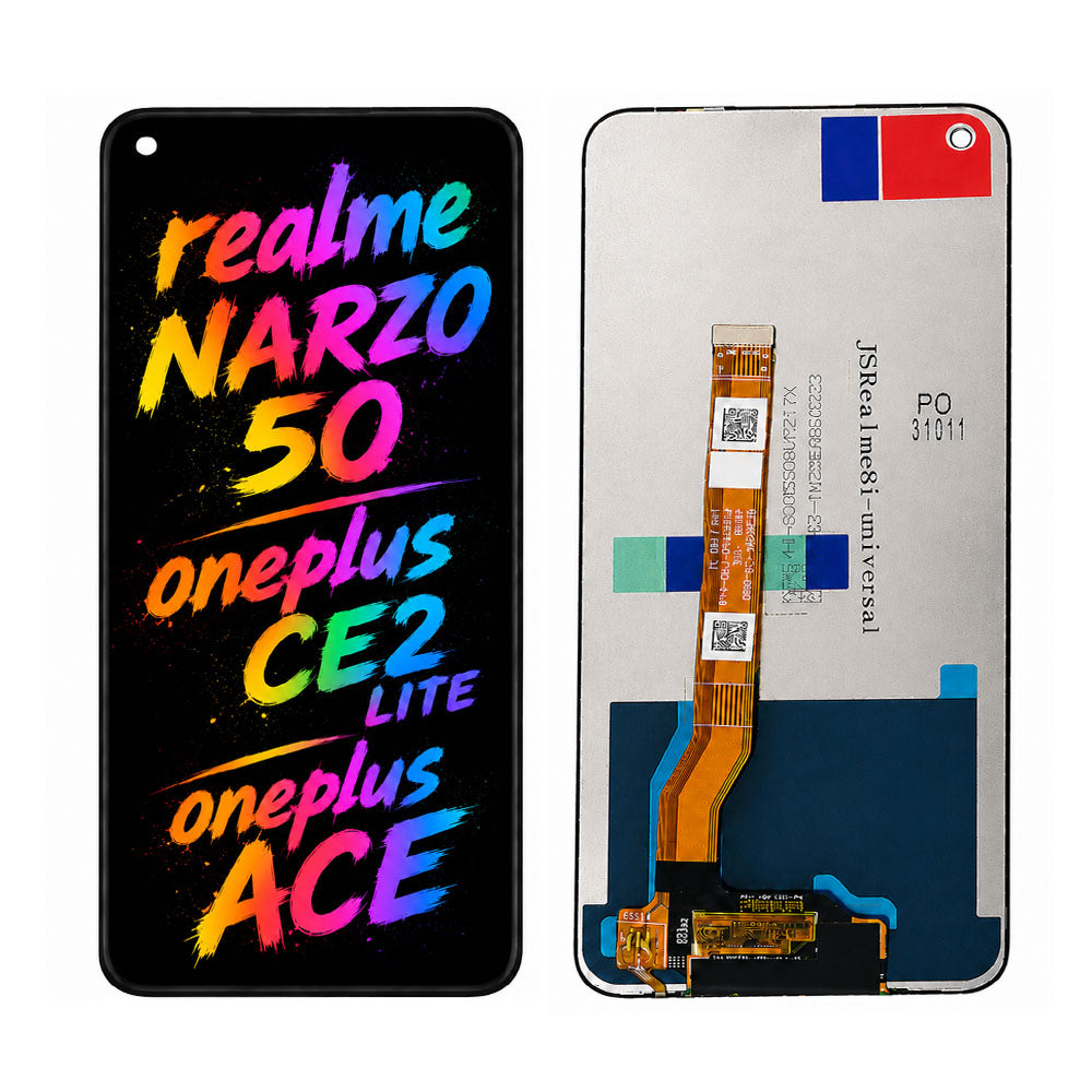 Compatible for Realme Narzo 50 / OnePlus Nord CE 2 Lite / OnePlus Ace Screen Assembly Replacement – High Brightness & Vivid Color Display