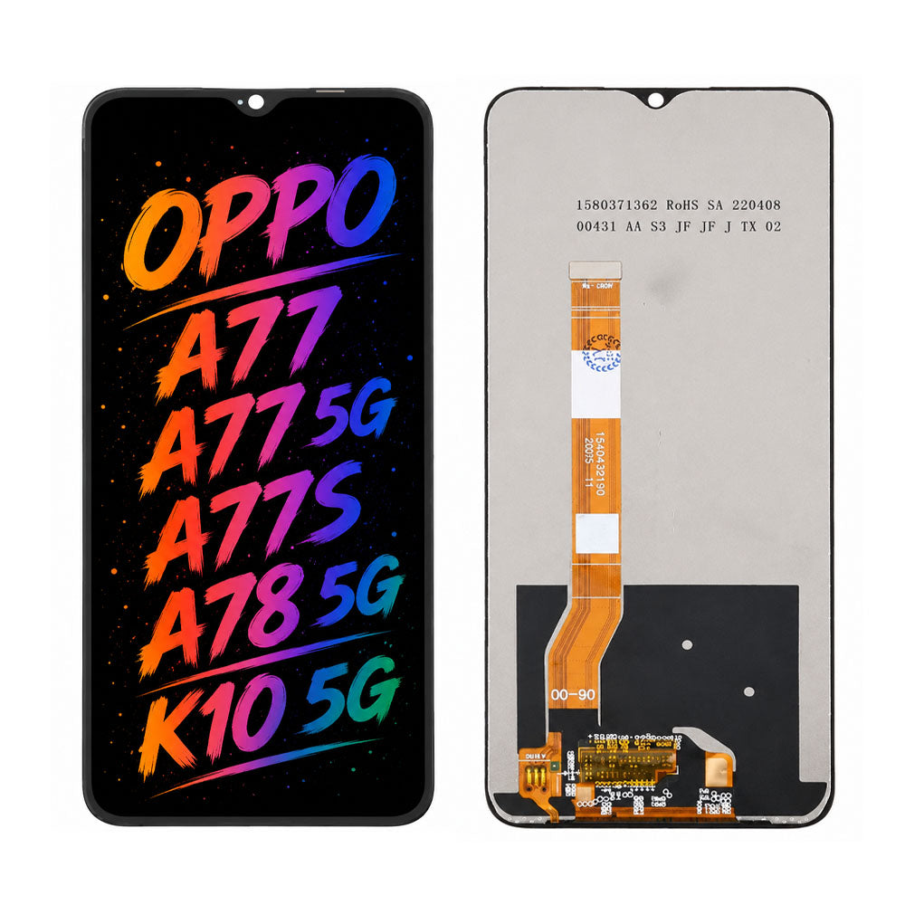 Compatible for OPPO A77 / A77 5G / A77S / A78 5G / K10 5G Screen Assembly Replacement – High Brightness & Vivid Color Display