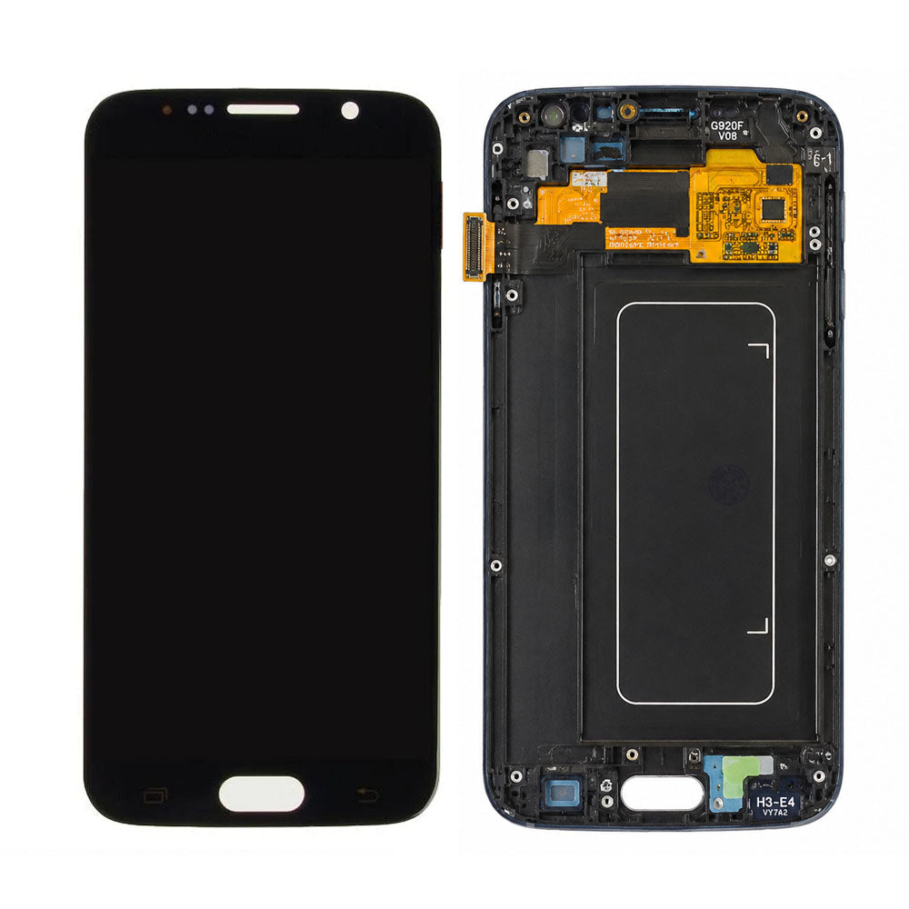 Original Samsung Galaxy S6 G920 AMOLED Display Assembly with Frame Complete Screen Replacement Touch Digitizer High Quality OEM Repair Part