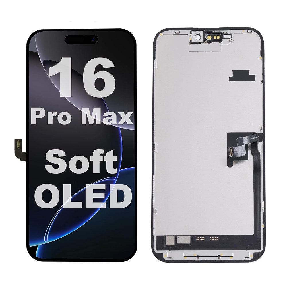OLED Flexible Display Screen Replacement for iPhone 16 Pro Max (Soft OLED | COG | Movable IC)