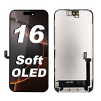 OLED Flexible Display Screen Replacement for iPhone 16 (Soft OLED | COG | Movable IC)