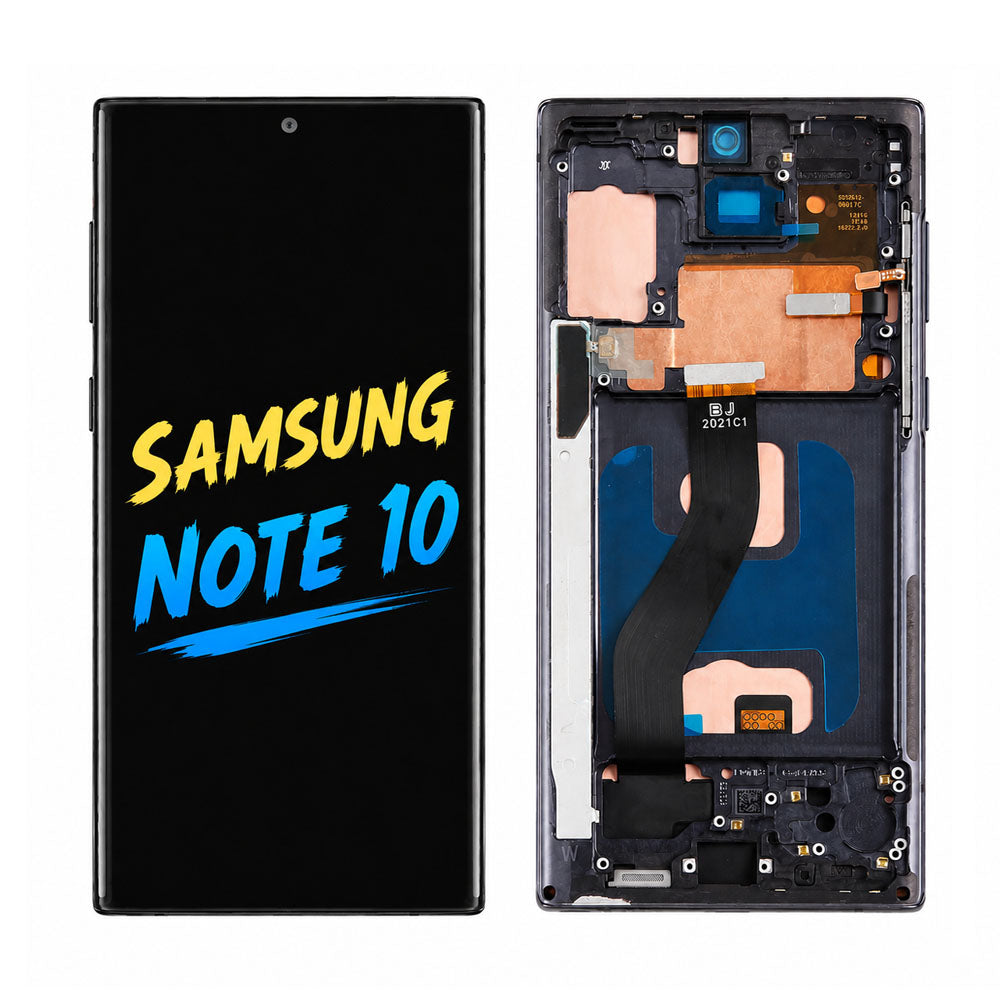 Samsung Galaxy Note 10 OLED Complete Display Module with Frame Touch Screen Digitizer Replacement Premium Quality Repair Solution