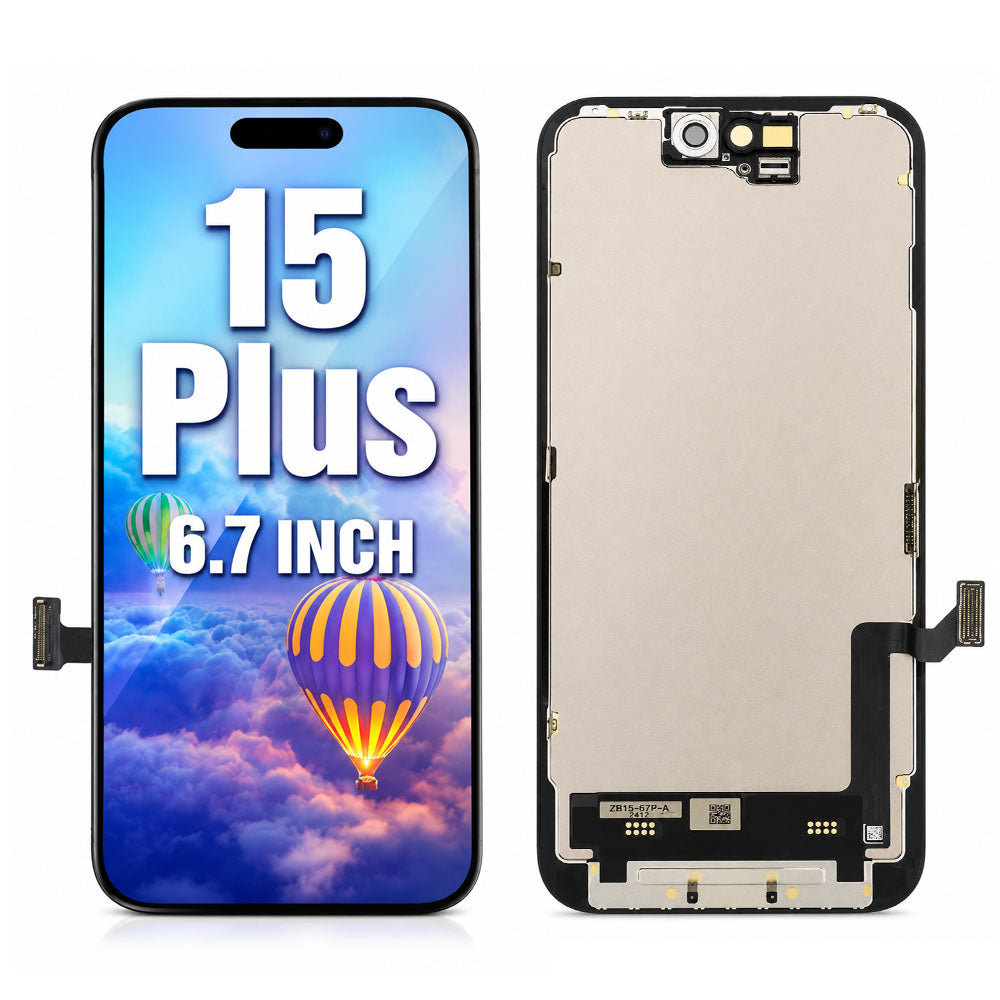 OLED Flexible Display Screen Replacement for iPhone 15 Plus (Soft OLED | COG | Movable IC)