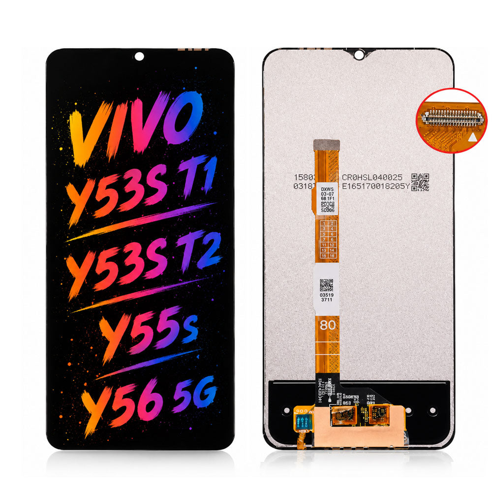 Compatible for Vivo Y53s (T1) / Y53s (T2) / Y55s / Y56 5G Screen Assembly Replacement – High Brightness & Clear Color Display