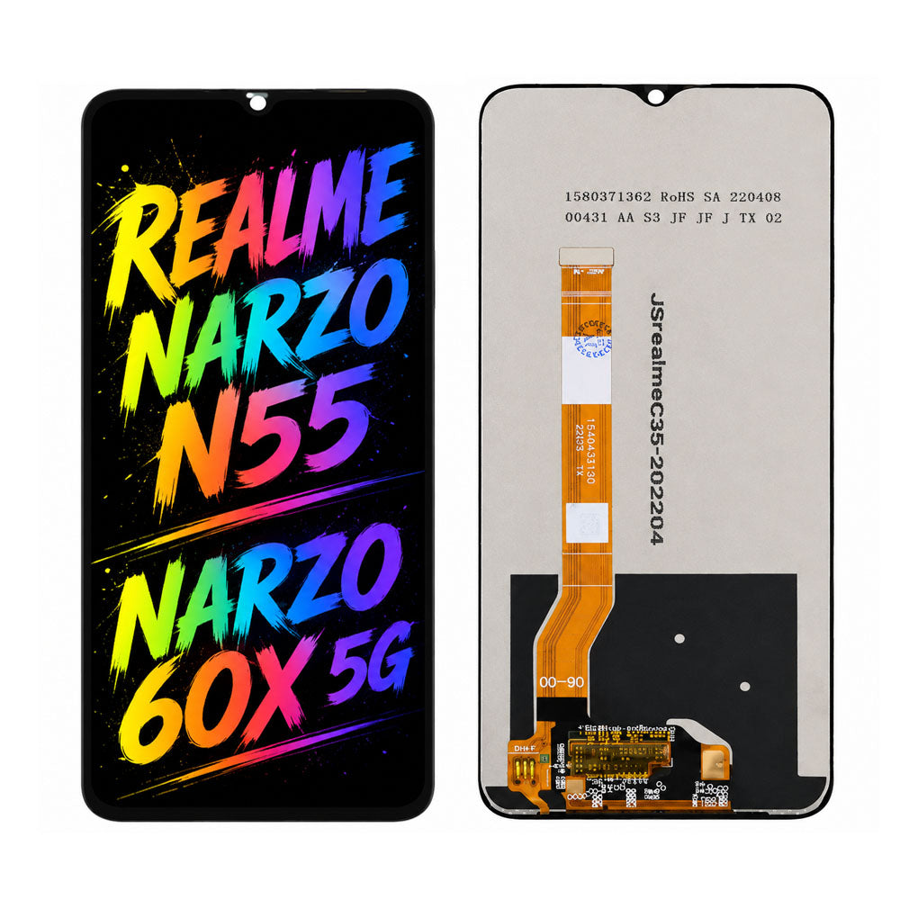 Compatible for Realme Narzo N55 / Narzo 60x 5G Screen Assembly Replacement – High Brightness & Vivid Color Display