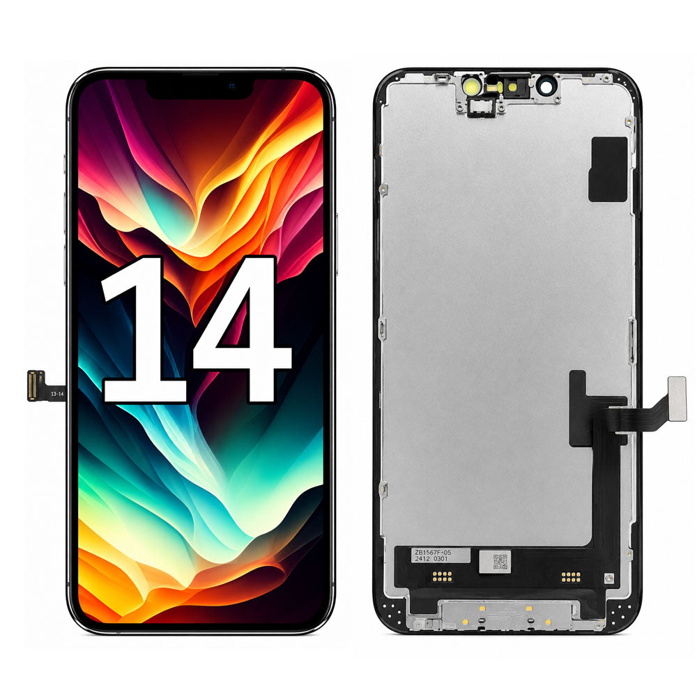 OLED Flexible Display Screen Replacement for iPhone 14 (Soft OLED | COG | Movable IC)