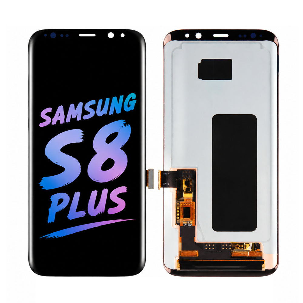Original Samsung Galaxy S8 Plus AMOLED Display Replacement Assembly Frame-Free Screen Touch Digitizer Panel Genuine OEM Repair Part