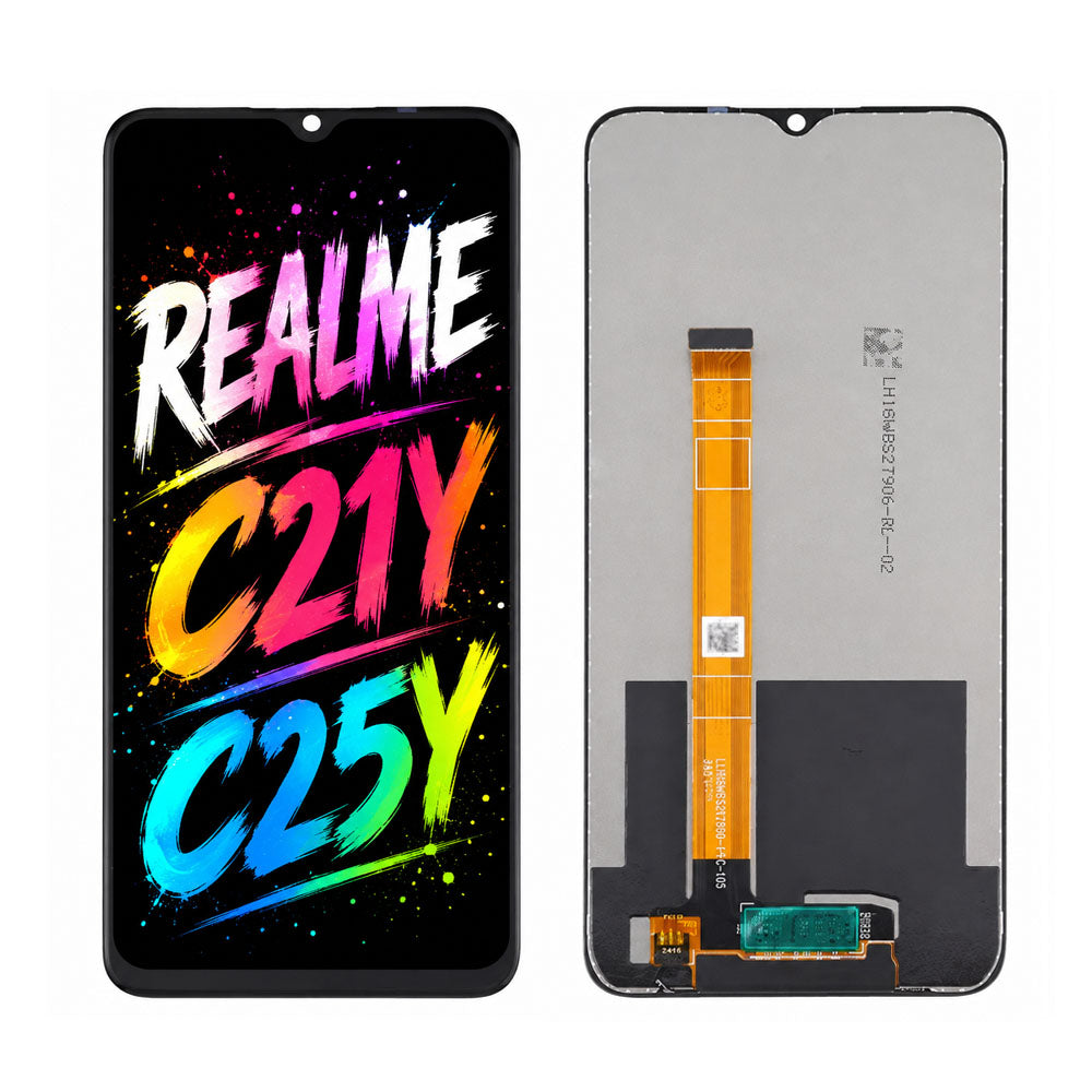 Compatible for Realme C21Y / C25Y Screen Assembly Replacement – High Brightness Display with Clear Color Performance