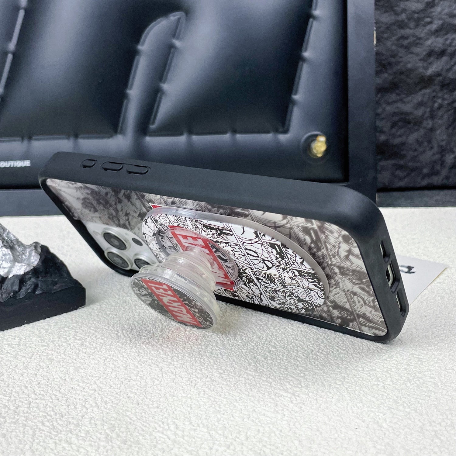 Magnetic Phone Grip Stand – Adjustable Holder for iPhone & Cases
