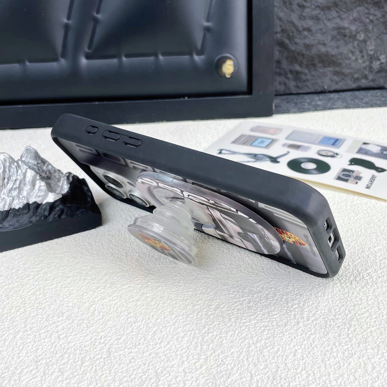 Magnetic Phone Grip Stand – Adjustable Holder for iPhone & Cases