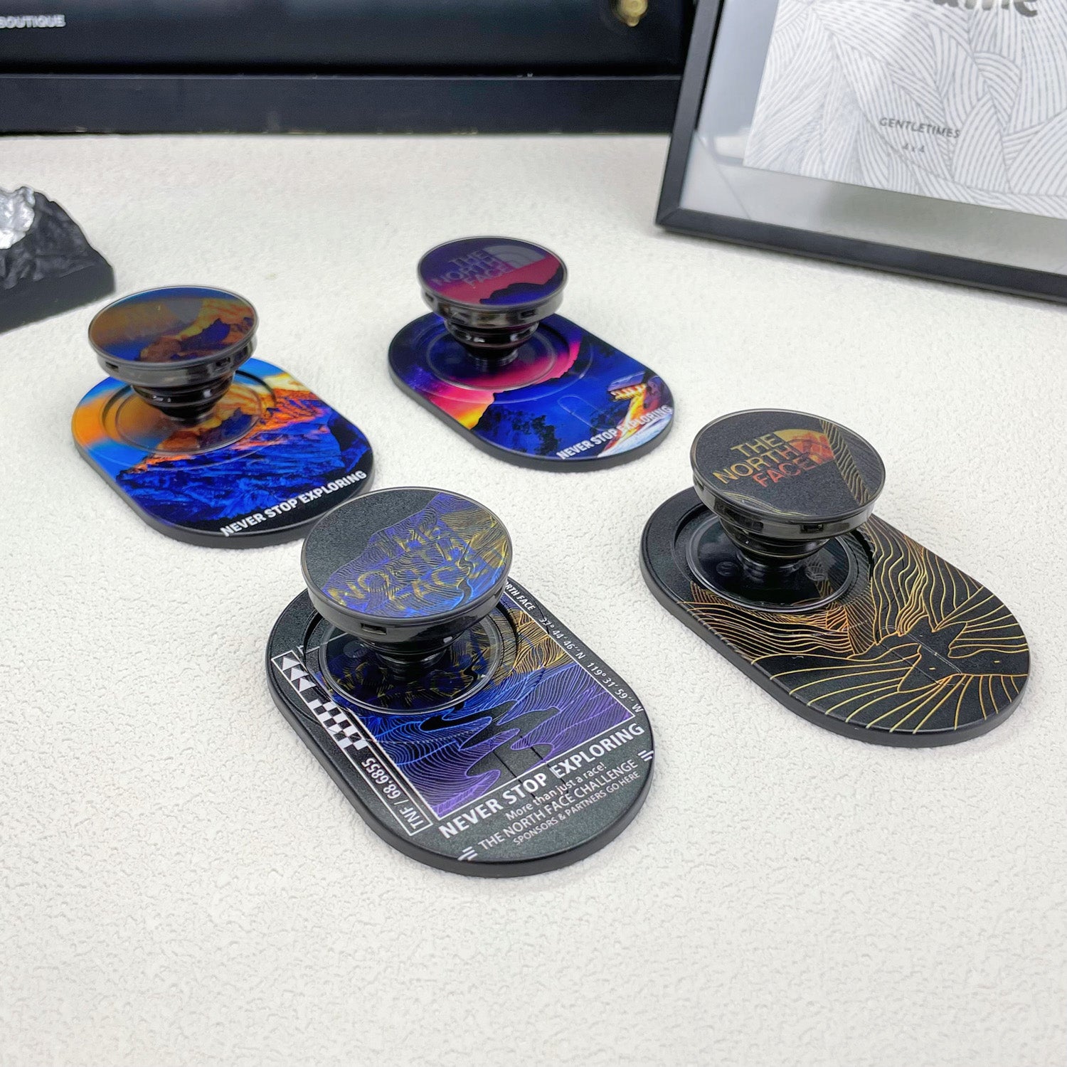 Magnetic Phone Grip Stand – Adjustable Holder for iPhone & Cases