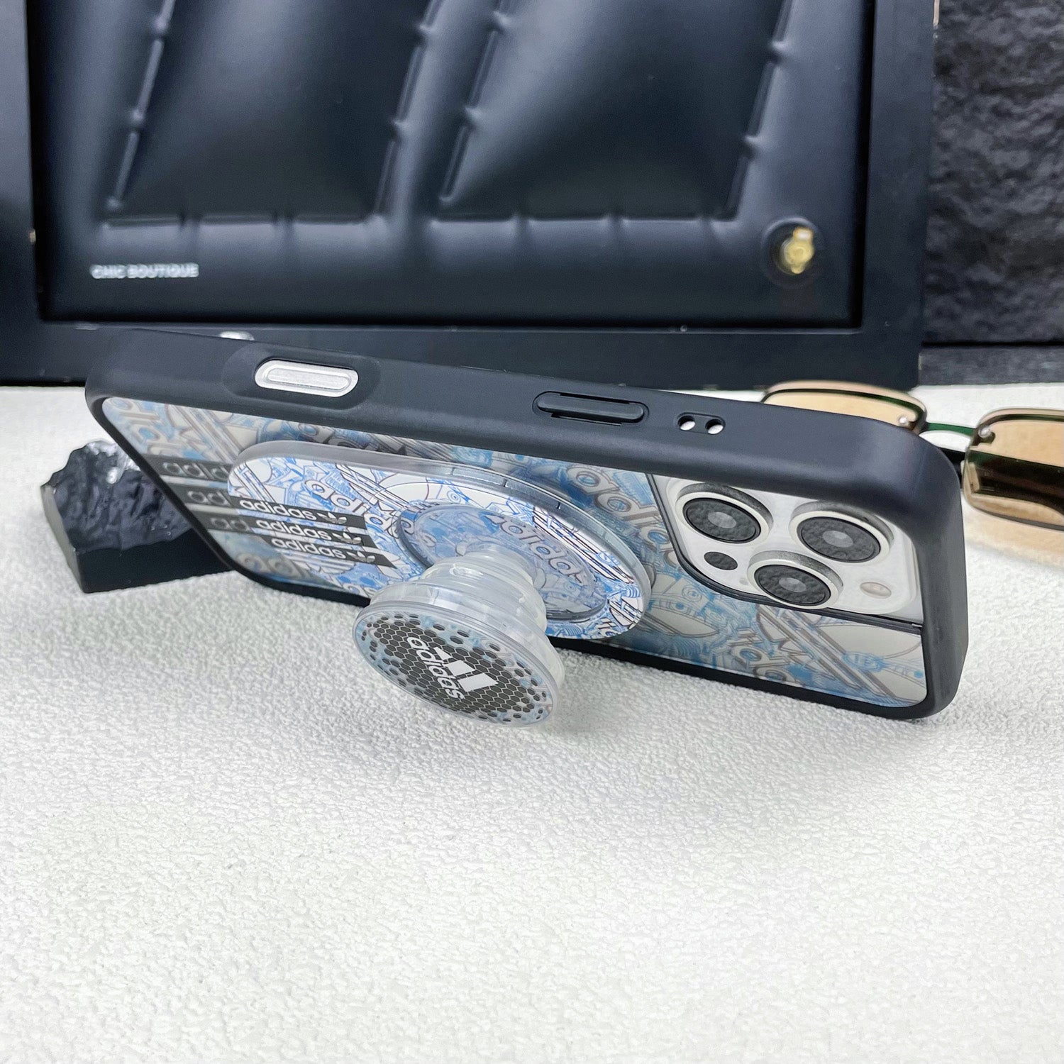 Magnetic Phone Grip Stand – Adjustable Holder for iPhone & Cases