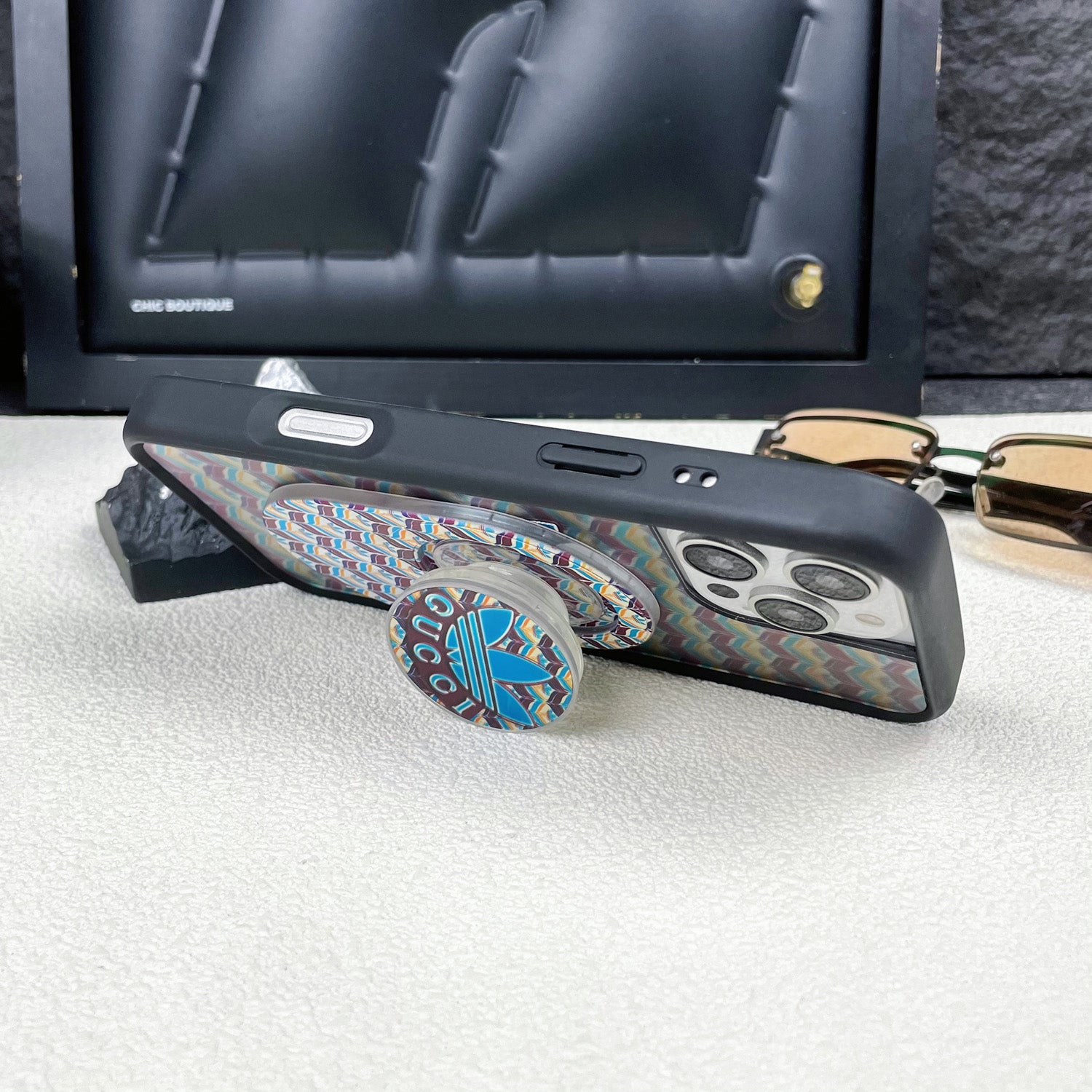 Magnetic Phone Grip Stand – Adjustable Holder for iPhone & Cases