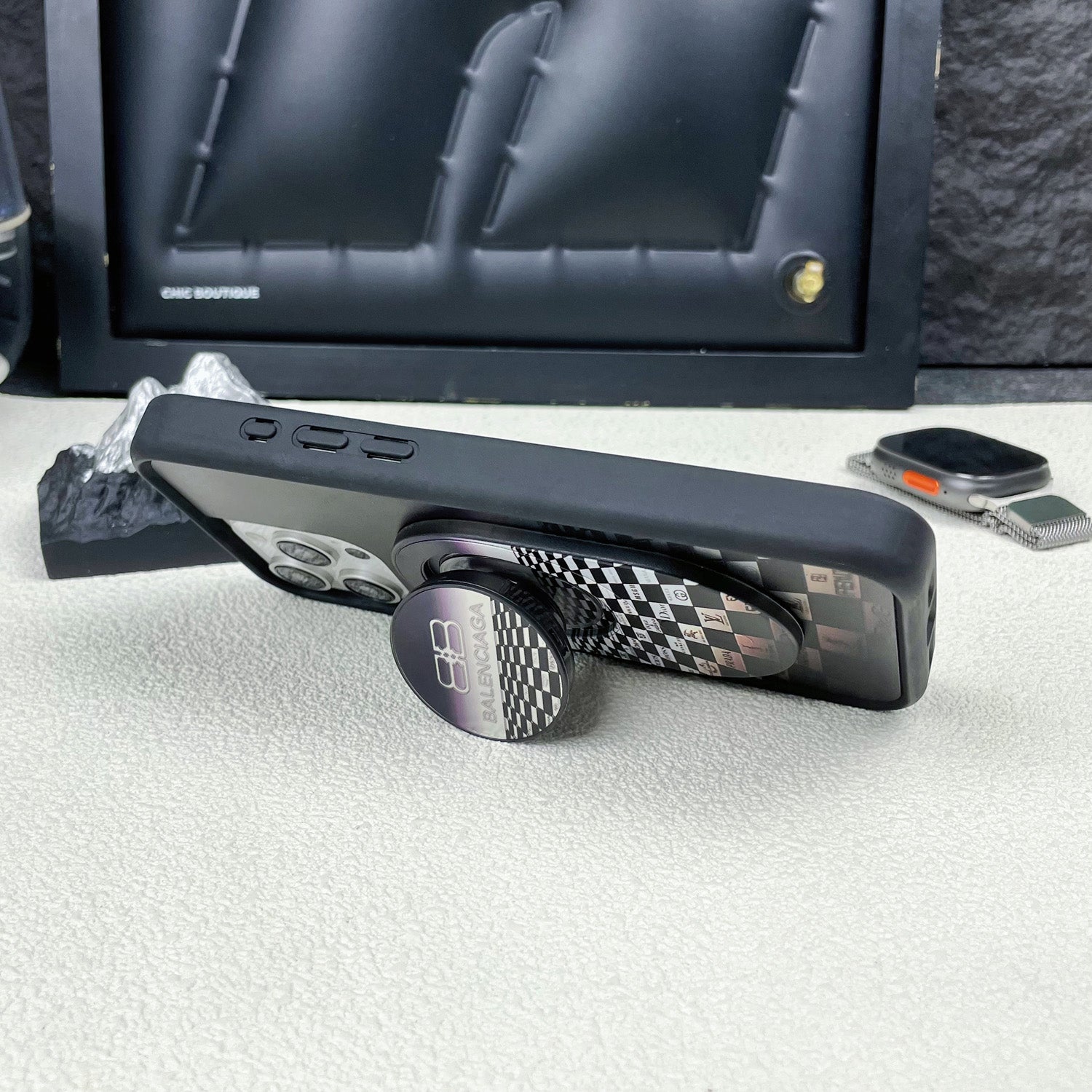 Magnetic Phone Grip Stand – Adjustable Holder for iPhone & Cases