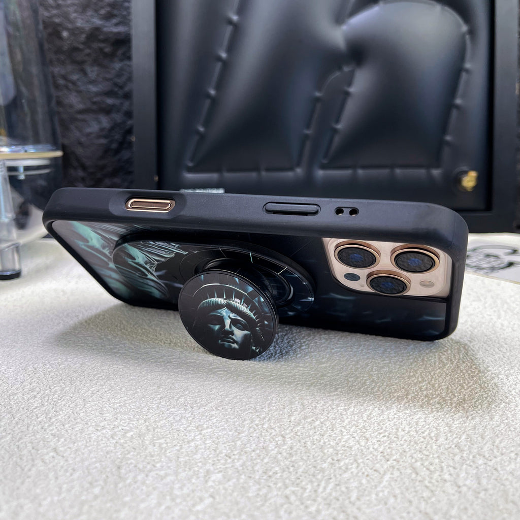 Magnetic Phone Grip Stand – Adjustable Holder for iPhone & Cases