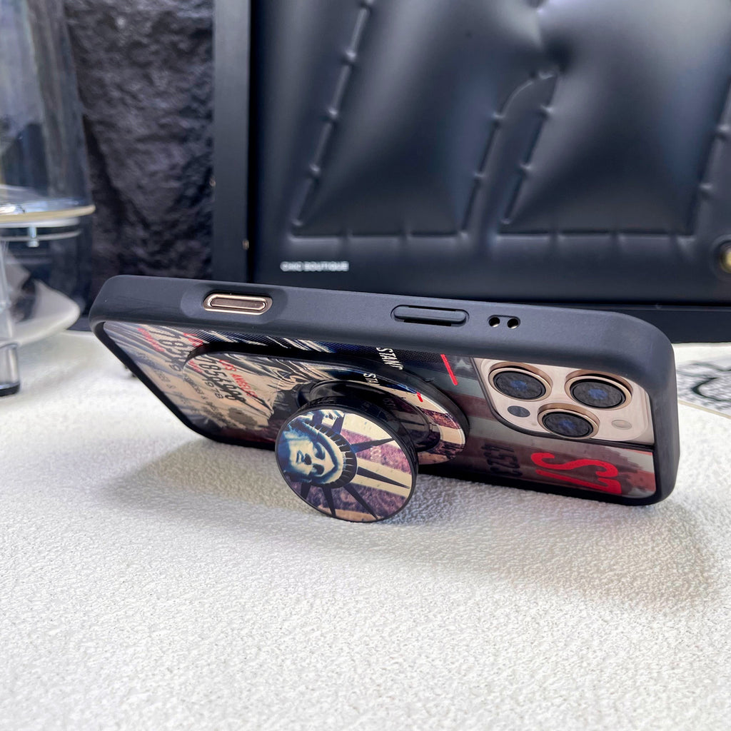 Magnetic Phone Grip Stand – Adjustable Holder for iPhone & Cases