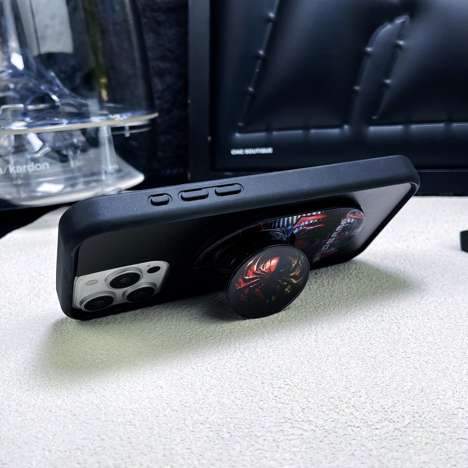 Magnetic Phone Grip Stand – Adjustable Holder for iPhone & Cases