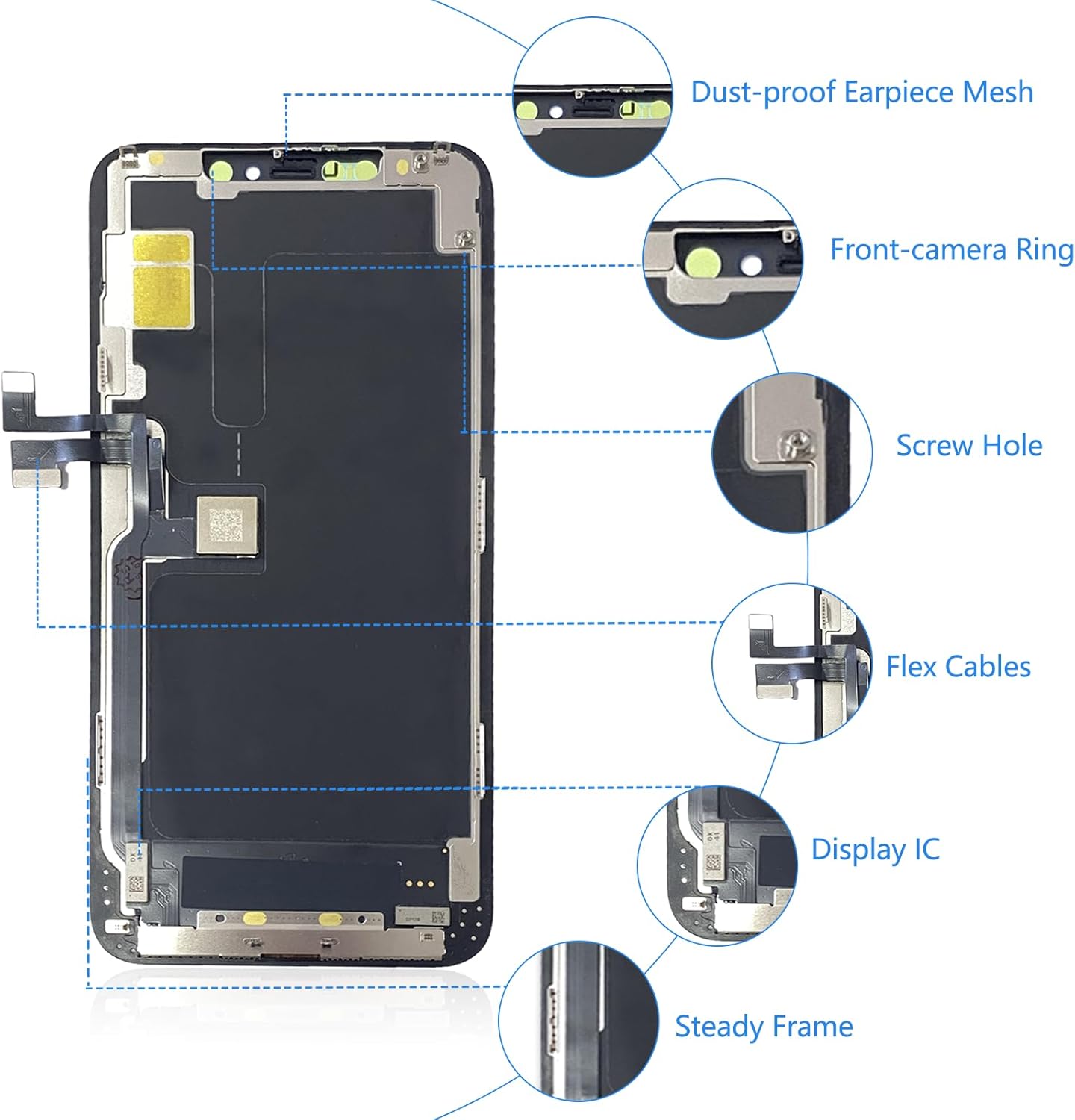 For iPhone 11 Pro Max LCD Screen Replacement (In-Cell, IC Replacement)