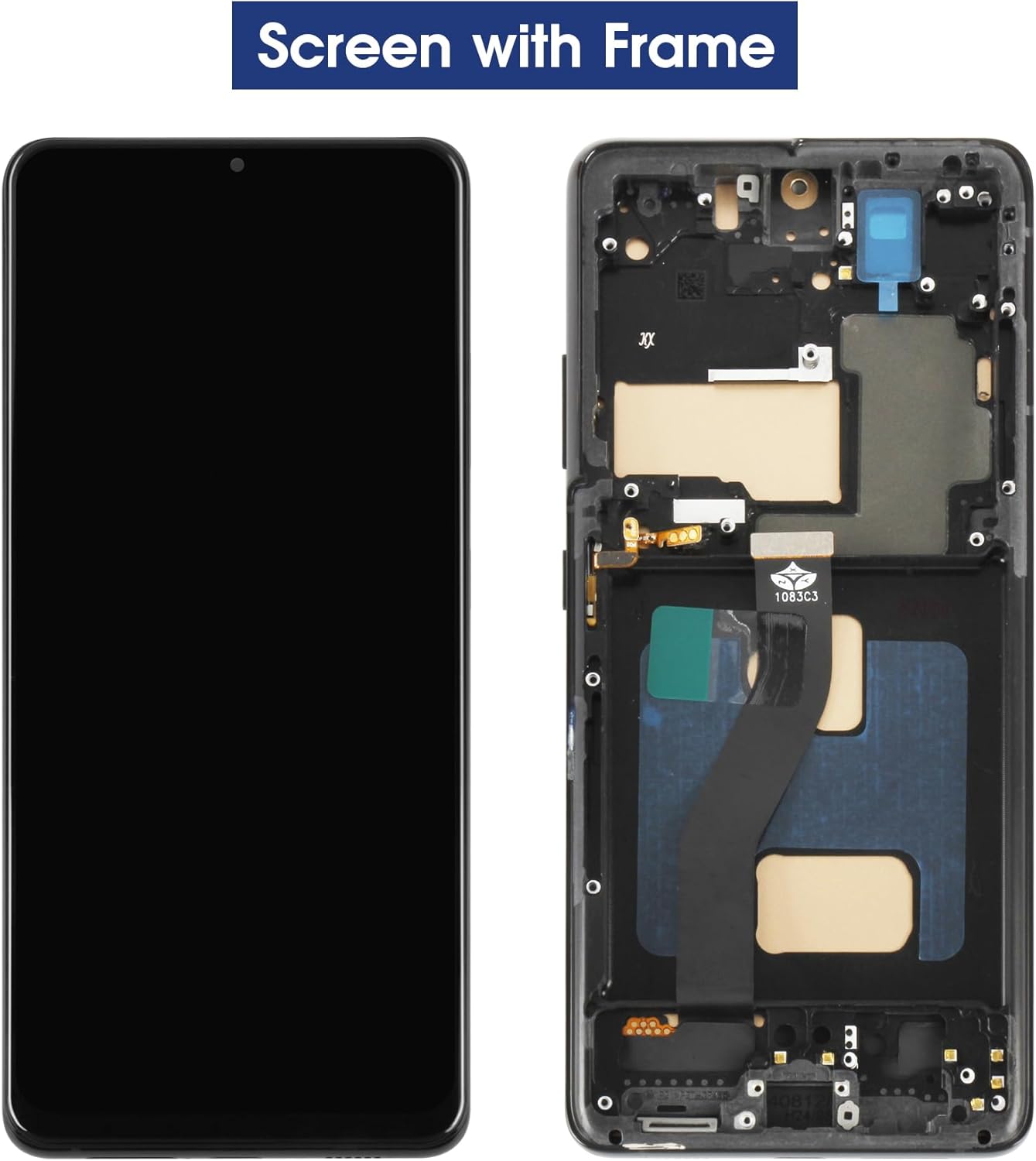 Original Samsung Galaxy S21 Ultra G998 AMOLED Complete Display Assembly with Frame Preinstalled Screen Replacement Touch Digitizer High Quality OEM Repair Module