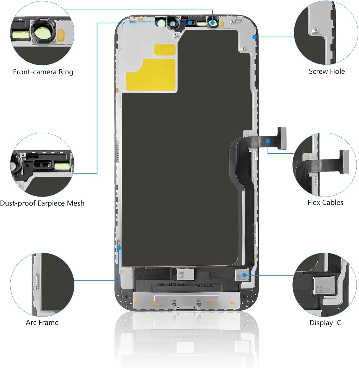 For iPhone 12 Pro Max LCD Screen Replacement (In-Cell, IC Replacement)