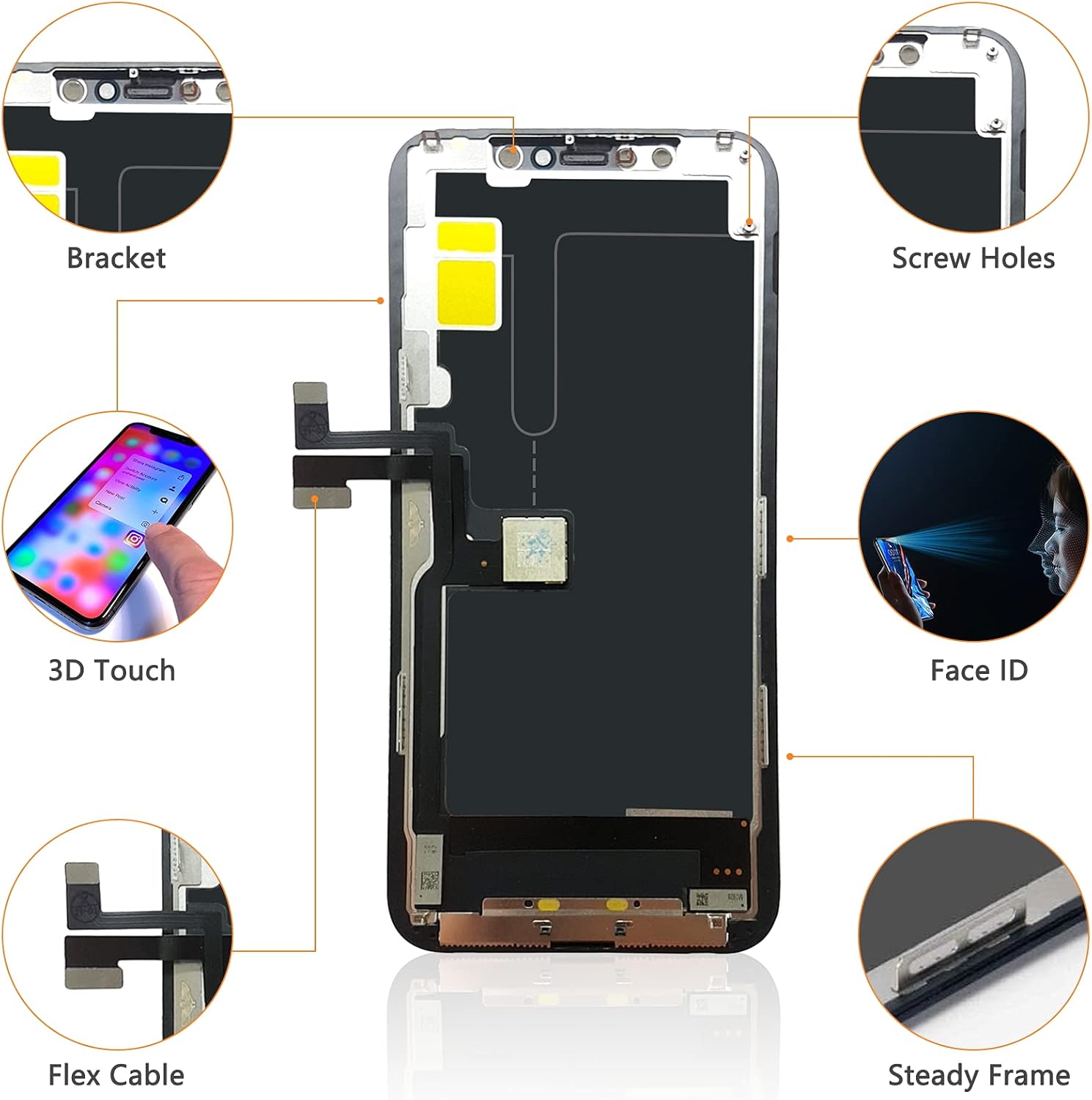 For iPhone 11 Pro LCD Screen Replacement (In-Cell, IC Replacement)