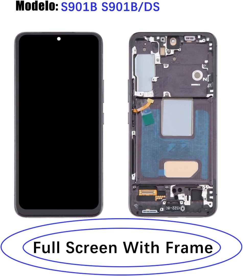 Samsung Galaxy S22 OLED Display Assembly with Frame Replacement Screen Touch Digitizer Premium Quality Repair Part