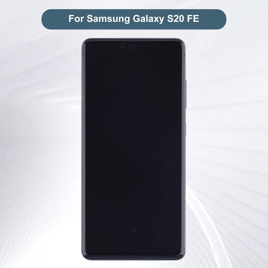Original Samsung Galaxy S20 FE 5G AMOLED Screen Assembly with Frame Integrated Display Replacement Touch Digitizer Premium OEM Repair Solution