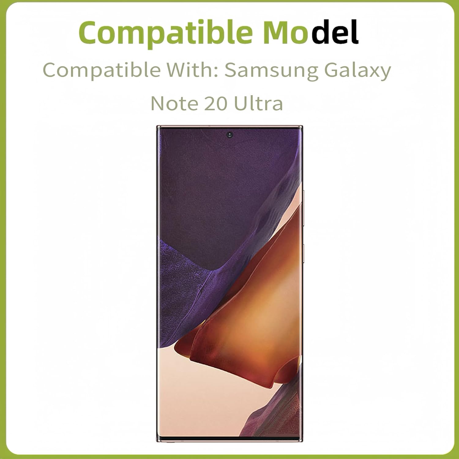 Samsung Galaxy Note 20 Ultra （N986） OLED Screen Replacement Assembly Pre-Installed Frame Touch Digitizer Set Superior Repair Grade Module