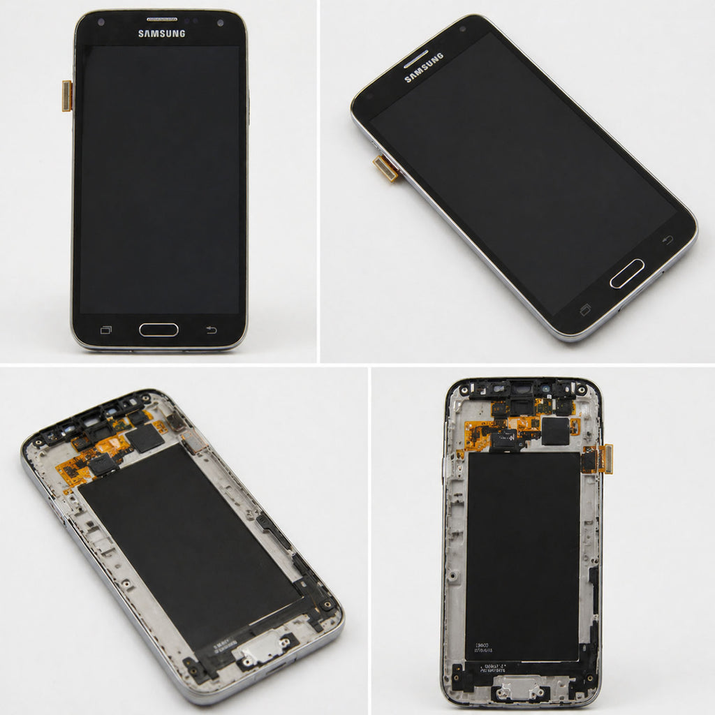 Original Samsung Galaxy S5 G900 Full Display Assembly with Frame AMOLED Screen Replacement Touch Digitizer OEM Quality Repair Component