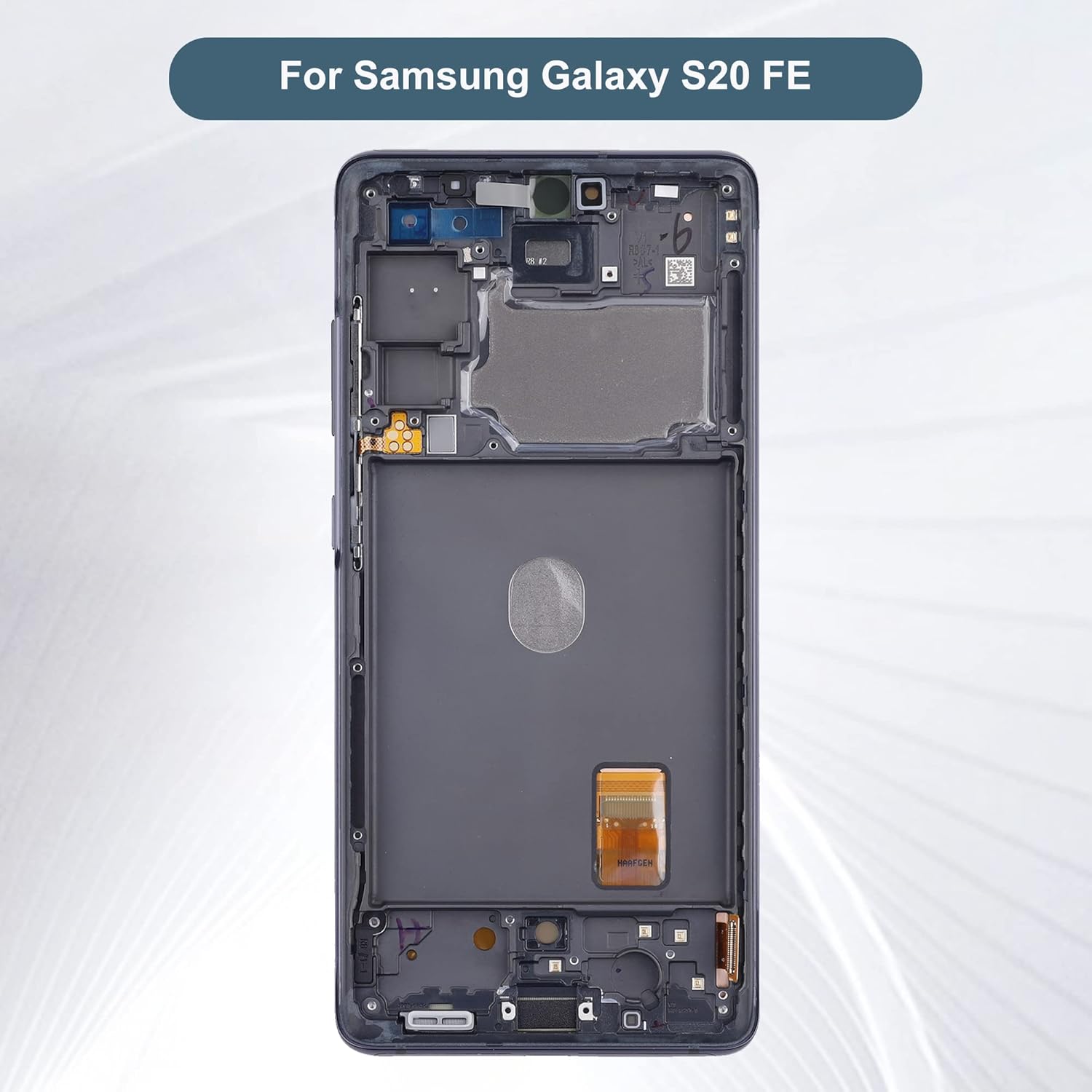 Original Samsung Galaxy S20 FE 4G AMOLED Full Display Assembly with Frame Complete Screen Replacement Touch Digitizer Genuine OEM Repair Component