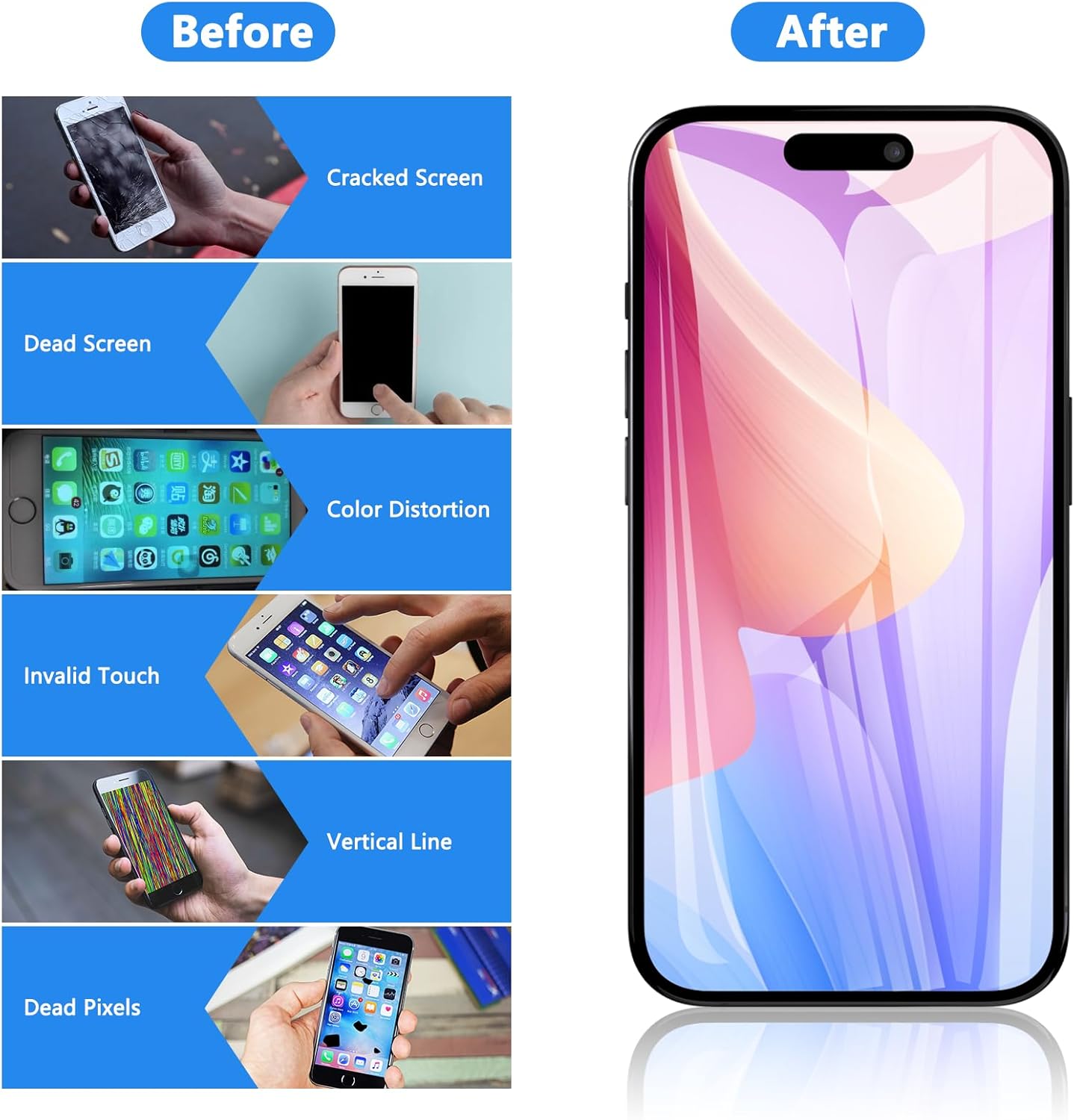 For iPhone 16E LCD Screen Replacement (In-Cell)