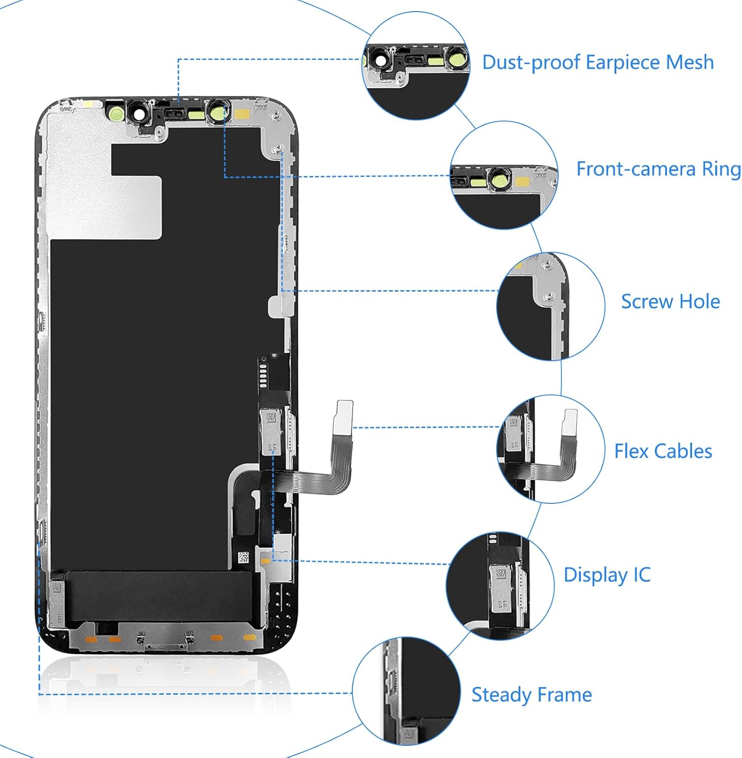 For iPhone 12 / 12 Pro LCD Screen Replacement ( In-Cell, IC Replacement)