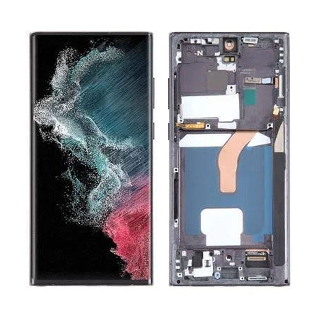 Original Samsung Galaxy S22 Ultra (S908) Screen Assembly with Frame – Genuine Replacement for Ultimate Clarity
