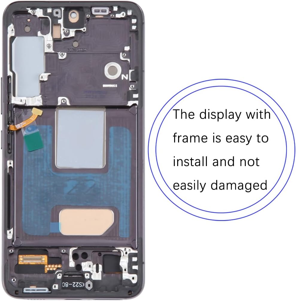 Samsung Galaxy S22 OLED Display Assembly with Frame Replacement Screen Touch Digitizer Premium Quality Repair Part
