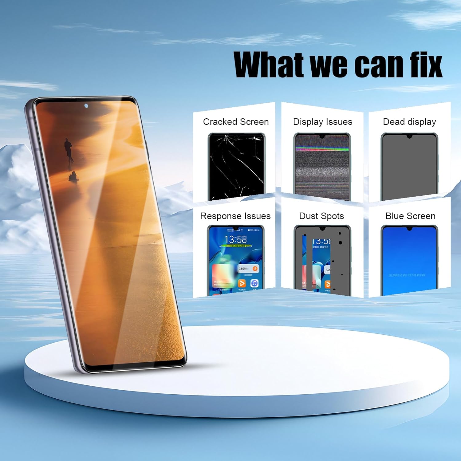 Original Samsung Galaxy S20 Ultra G988 AMOLED Display Combo with Frame Complete Screen Replacement Touch Digitizer Module OEM Quality Repair Unit