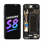 Original Samsung Galaxy S8 AMOLED Full Display Assembly with Frame Complete Screen Replacement Touch Digitizer OEM Grade Repair Solution