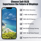 OLED Flexible Display Screen Replacement for iPhone 16 (Soft OLED | COG | Movable IC)