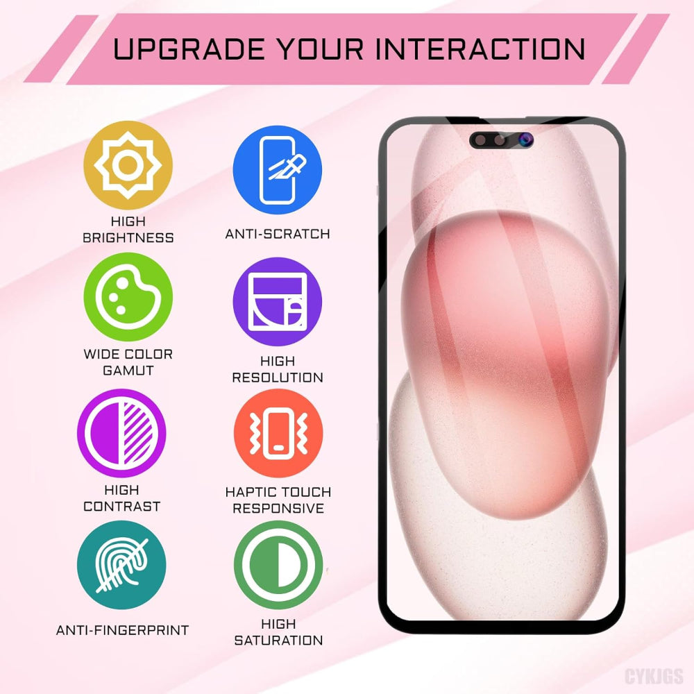 OLED Flexible Display Screen Replacement for iPhone 15 (Soft OLED | COG | Movable IC)